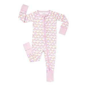 Little Sleepies “Pastel Rainbows” Bamboo Zippy – Newborn – EUC
